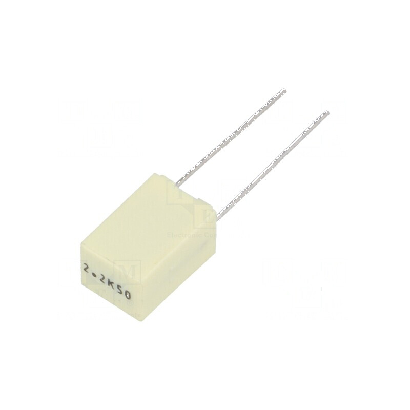Condensator poliester 2,2uF 30VAC 50VDC 5mm ±10% THT - Componentă electronică de calitate | Electronic-mag.ro | Componente Electronice