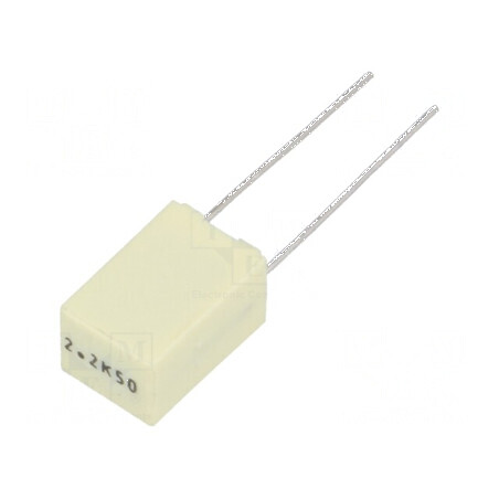 Condensator poliester 2,2uF 30VAC 50VDC 5mm ±10% THT - Componentă electronică de calitate | Electronic-mag.ro | Componente Electronice