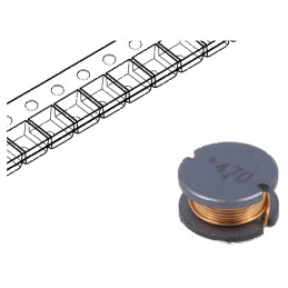 Inductor SMD 270uH 570mA ±10%, Q: 12, Dimensiuni Ø 10mm, H 6mm, Rezistență 970mΩ | Electronic-mag.ro | Componente Electronice