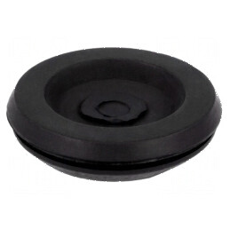 Manșon cu cap adâncit pentru montaj Øorif: 12,2mm, Øorif: 9mm, culoare neagră | Electronic-mag.ro | Componente Electronice