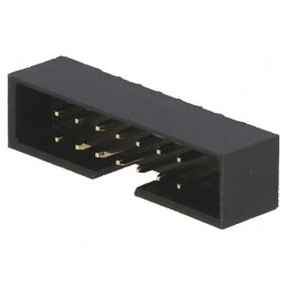Conector IDC Soclu Tată 14 PIN Drept THT Aurit 2mm Negru | Electronic-mag.ro | Componente Electronice