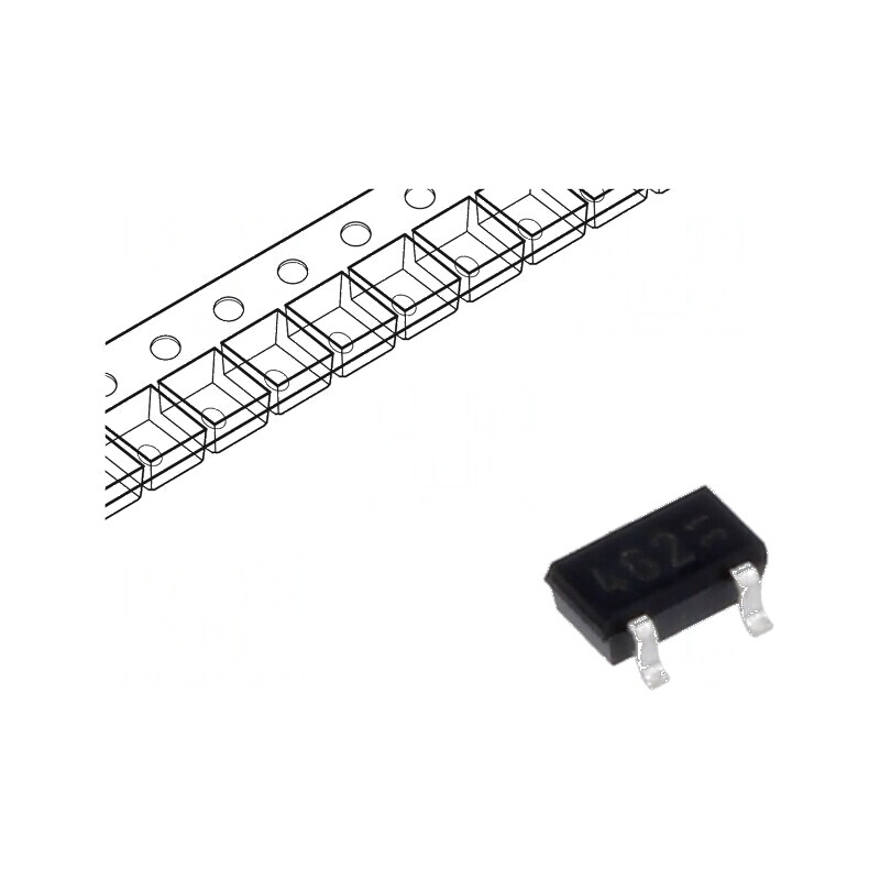 Senzor Hall cu clichet SC59 - Interval de măsurare 3,5÷3,5mT, Alimentare 2,7÷18VDC, SMT | Electronic-mag.ro | Componente Electronice