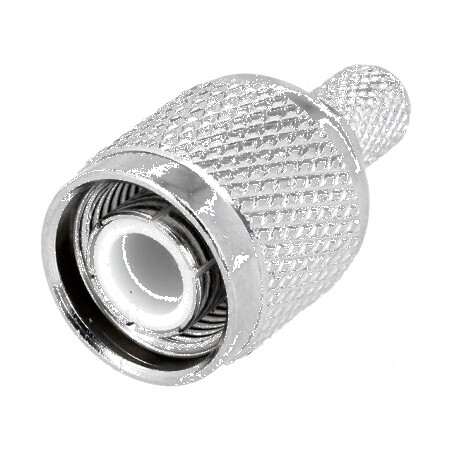 Conector TNC mufă tată drept pentru cablu RG59, tip crimpat | Electronic-mag.ro | Componente Electronice