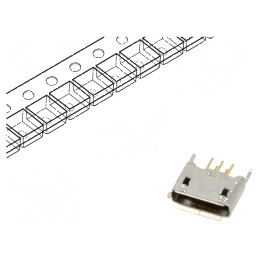 Conector USB AB Micro Soclu THT PIN 5 Drept USB 2.0 1,8A - Componentă Electronică de Înaltă Calitate | Electronic-mag.ro | Componente Electronice