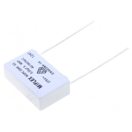 Condensator cu polipropilenă X2 330nF 26,5x8,5x16,5mm pentru montaj THT - Componentă electronică de înaltă calitate | Electronic-mag.ro | Componente Electronice