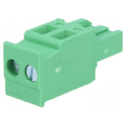 Regletă de conexiuni deconectabilă 5,08mm cu 2 piste în unghi pentru cabluri | Electronic-mag.ro | Componente Electronice