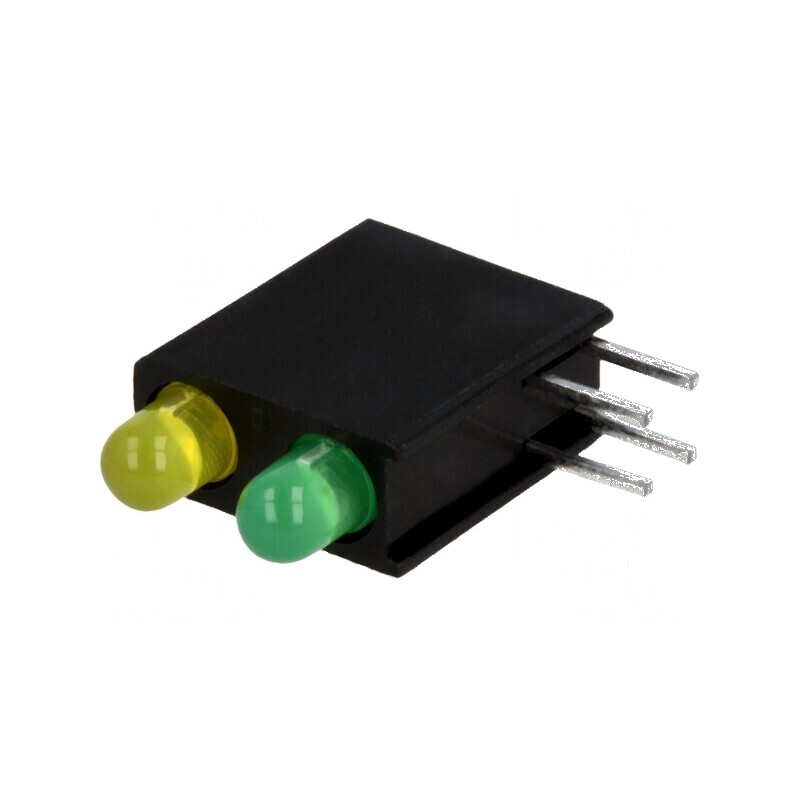 LED 3mm în carcasă cu 2 diode galben/verde, 2mA, unghi de deschidere 40° | Electronic-mag.ro | Componente Electronice LED 3mm în carcasă cu 2 diode galben/verde, 2mA, unghi de deschidere 40° | Electronic-mag.ro | Componente Electronice