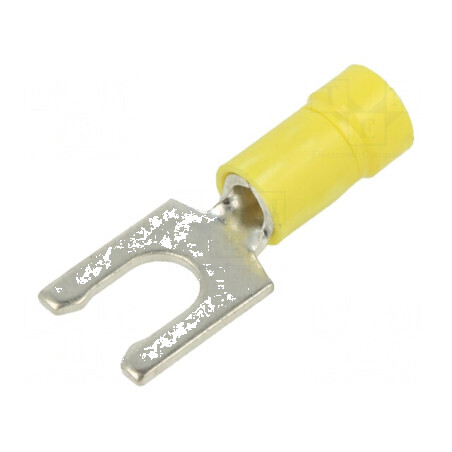 Furcă Crimpată Izolată Ø 6mm pentru Cablu 4÷6mm² - Vârf Cositorit | Electronic-mag.ro | Componente Electronice