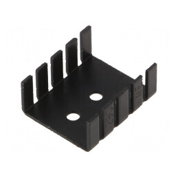 Radiator extrudat U TO202/TO218/TO220, Negru, Dimensiuni 30mm x 25,4mm | Electronic-mag.ro | Componente Electronice