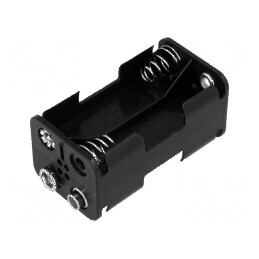 Suport pentru baterii AA/R6, 4 locuri, tip 6F22, culoare neagră | Electronic-mag.ro | Componente Electronice