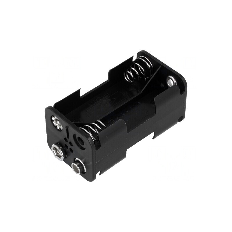 Suport pentru baterii AA/R6, 4 locuri, tip 6F22, culoare neagră | Electronic-mag.ro | Componente Electronice Suport pentru baterii AA/R6, 4 locuri, tip 6F22, culoare neagră | Electronic-mag.ro | Componente Electronice