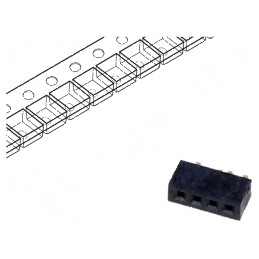 Conector SMT pentru şiruri pini soclu mamă orizontale 1mm - Componentă electronică profesională | Electronic-mag.ro | Componente Electronice