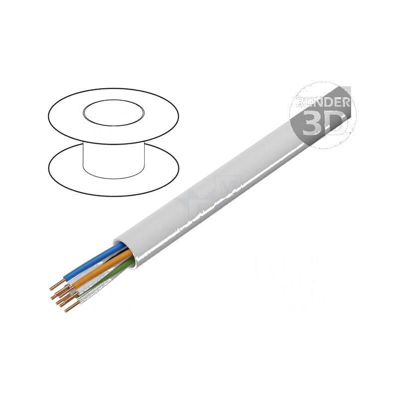 Cablu YTKSY 4x2x0,5mm pentru telecomunicaţii, sârmă din cupru cu izolaţie PVC alb | Electronic-mag.ro | Componente Electronice Cablu YTKSY 4x2x0,5mm pentru telecomunicaţii, sârmă din cupru cu izolaţie PVC alb | Electronic-mag.ro | Componente Electronice