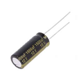 Condensator Electrolitic Low ESR THT 1500uF 10VDC Ø10x25mm - Componentă Electronică de Înaltă Performanță | Electronic-mag.ro | Componente Electronice