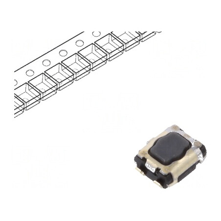 Microîntrerupător TACT SPST Pozitiv 2 SMT fără 5N Dimensiuni 2,9x3,5x1,4mm | Electronic-mag.ro | Componente Electronice