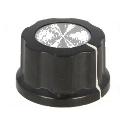 Buton rotativ cu flanșă din bachelită, diametru ax: 6,35mm, dimensiuni 24x16mm | Electronic-mag.ro | Componente Electronice