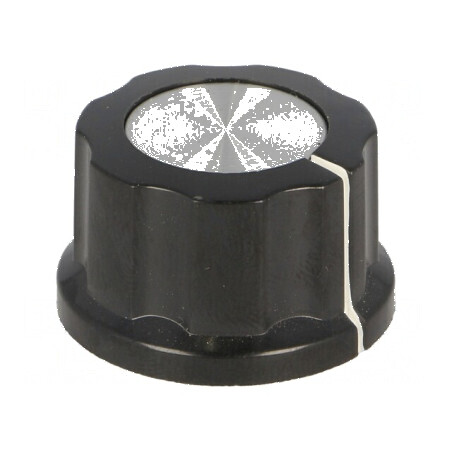 Buton rotativ cu flanșă din bachelită, diametru ax: 6,35mm, dimensiuni 24x16mm | Electronic-mag.ro | Componente Electronice