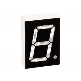 Afișaj LED cu 7 segmente, 25,4mm, 1 Nr.car, Verde, 8mcd, Anodizat | Electronic-mag.ro | Componente Electronice