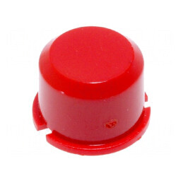 Tastă rotundă roșie din plastic Ø9,6mm - Accesorii pentru electrocasnice | Electronic-mag.ro | Componente Electronice