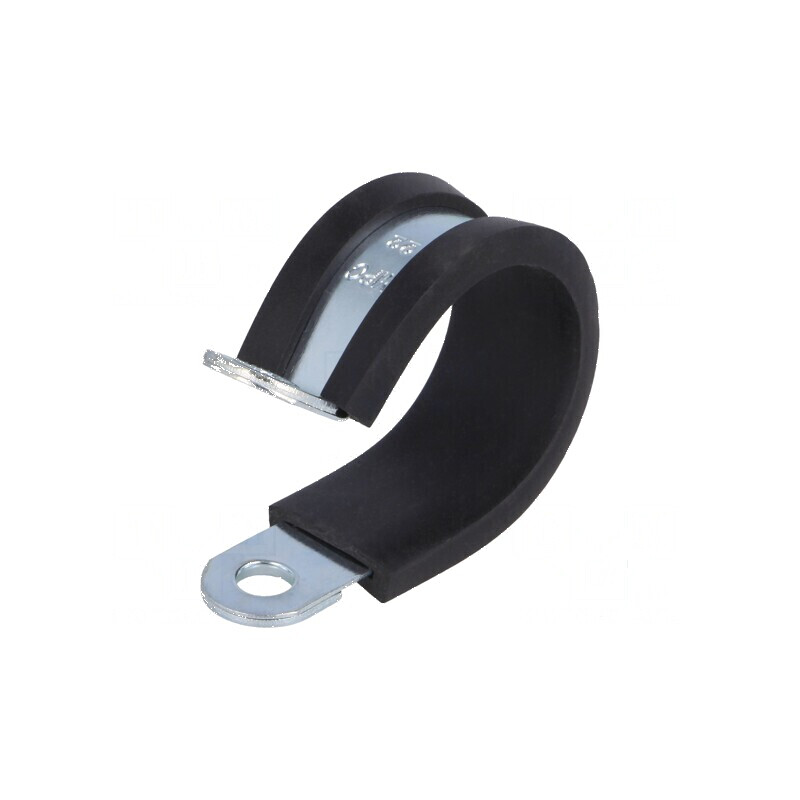 Clipsuri Øbuclă din oțel cu protecție EPDM, 22mm diametru, 12mm lățime | Electronic-mag.ro | Componente Electronice