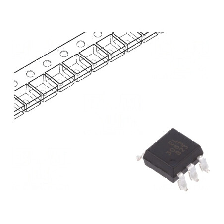 Optotriac 5kV pentru comutare în zero, tip Gull Wing, 6 canale, model 1 | Electronic-mag.ro | Componente Electronice