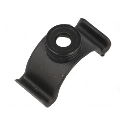 Bază clips poliamidă neagră Ø orificiu montare 4,8mm, lățime 12,7mm, înălțime 18mm | Electronic-mag.ro | Componente Electronice