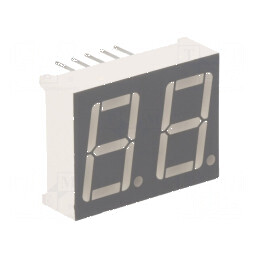 Afișaj LED cu 7 segmente 14,2mm 0,56" - Număr Caractere: 2, Roșu, Catod | Electronic-mag.ro | Componente Electronice