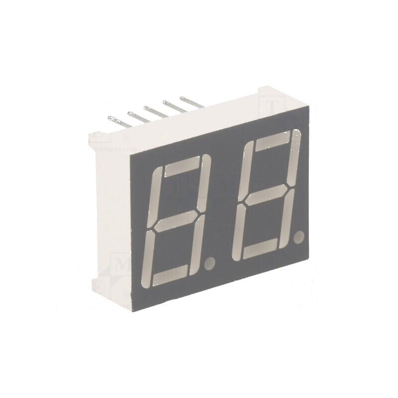 Afișaj LED cu 7 segmente 14,2mm 0,56" - Număr Caractere: 2, Roșu, Catod | Electronic-mag.ro | Componente Electronice Afișaj LED cu 7 segmente 14,2mm 0,56" - Număr Caractere: 2, Roșu, Catod | Electronic-mag.ro | Componente Electronice