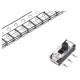 Comutator glisant DPDT 0,3A/6VDC ON-ON SMT, Poz: 2, temperatură operare -40÷85°C | Electronic-mag.ro | Componente Electronice