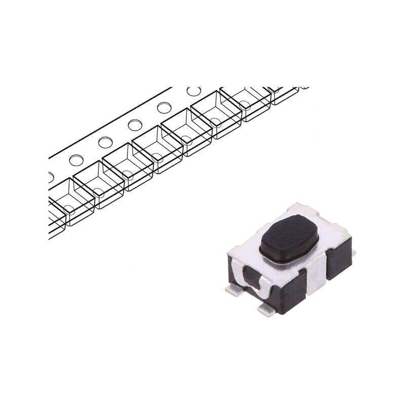 Microîntrerupător TACT SPST-NO 0,05A/32VDC SMT Poz: 2 fără 2N | Electronic-mag.ro | Componente Electronice
