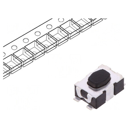 Microîntrerupător TACT SPST-NO 0,05A/32VDC SMT Poz: 2 fără 2N | Electronic-mag.ro | Componente Electronice