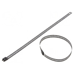 Colier de strângere din oțel inoxidabil AISI 304, dimensiuni L: 225mm, W: 7mm | Electronic-mag.ro | Componente Electronice