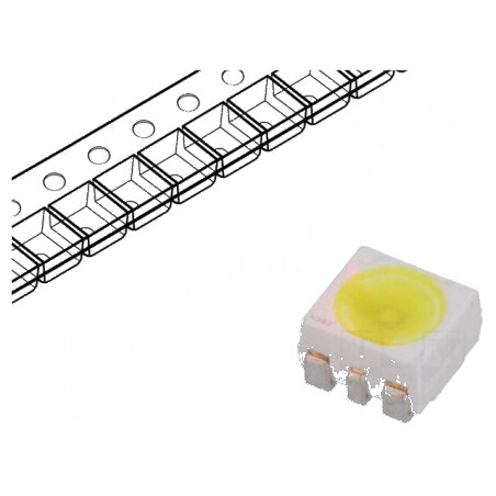 LED SMD 3528 PLCC6 Alb Rece 5600K 24,2-37,8lm 7,1-14cd 120° | Electronic-mag.ro | Componente Electronice