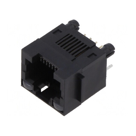 Conector RJ45 Soclu 8p8c cu Diodă LED și Pin 8 - THT | Electronic-mag.ro | Componente Electronice