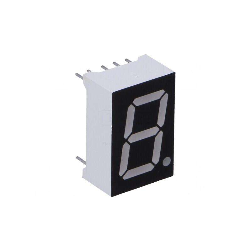 Afișaj LED 7 segmente 14,2mm 0,56" Nr. car: 1 roșie 35mcd - Display Digital Profesional | Electronic-mag.ro | Componente Electronice