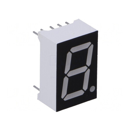 Afișaj LED 7 segmente 14,2mm 0,56" Nr. car: 1 roșie 35mcd - Display Digital Profesional | Electronic-mag.ro | Componente Electronice