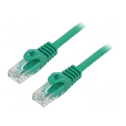 Cabluri de rețea Patch cord U/UTP 5e litat CCA PVC verde 0,25m 26AWG - Fire: 8 | Electronic-mag.ro | Componente Electronice