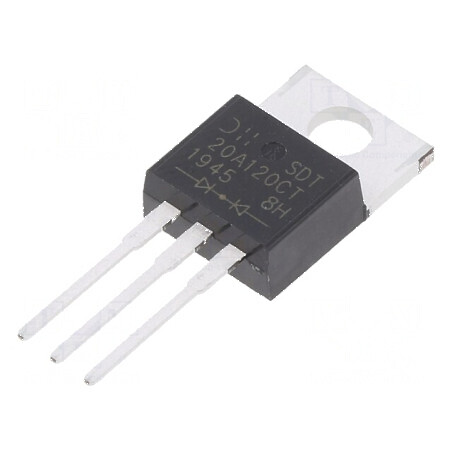 Diodă Schottky THT 120V 10A x2 TO220AB - Redresor cu Ufmax 0,79V | Electronic-mag.ro | Componente Electronice