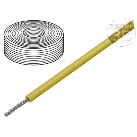 Cablu SiF 1x0,75mm2 cu Lită de Cupru LSZH, Silicon Galben, Interval Temperatura -60°C până la 180°C | Electronic-mag.ro | Componente Electronice