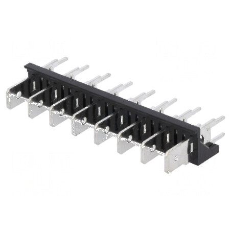 Terminal Conector Spadă 6,3mm THT 250V Drept Raster 7,62mm - Componentă Electrică Profesională | Electronic-mag.ro | Componente Electronice