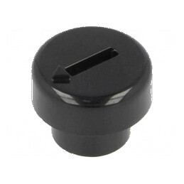 Buton Rotativ Miniatural din Plastic Ø6mm, Dimensiuni Ø12x4,5mm, Culoare Neagră | Electronic-mag.ro | Componente Electronice