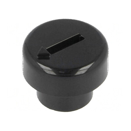 Buton Rotativ Miniatural din Plastic Ø6mm, Dimensiuni Ø12x4,5mm, Culoare Neagră | Electronic-mag.ro | Componente Electronice