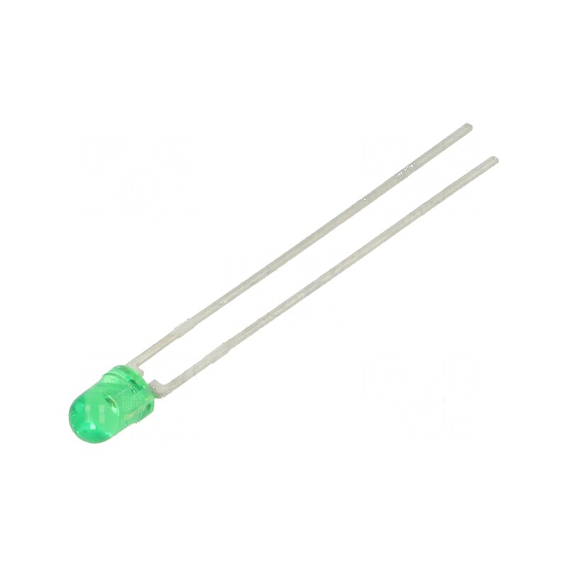 LED 3mm Verde 16-20mcd 44° Convex - Nr. Term 2 | Electronic-mag.ro | Componente Electronice