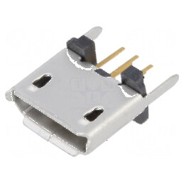 Conector USB B Micro Soclu THT PIN 5 Drept USB 2.0 1,8A - Componente Electronice Profesionale | Electronic-mag.ro | Componente Electronice