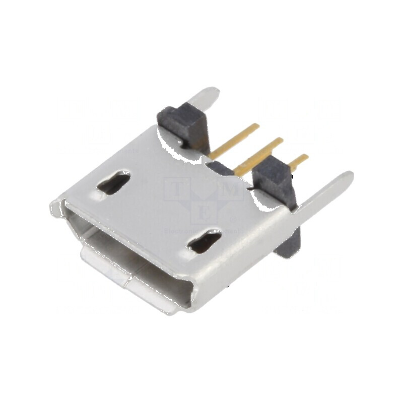 Conector USB B Micro Soclu THT PIN 5 Drept USB 2.0 1,8A - Componente Electronice Profesionale | Electronic-mag.ro | Componente Electronice