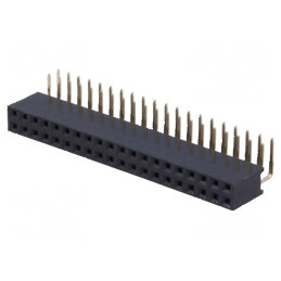 Conector şiruri pini soclu mamă 40 pini unghi 90° 2,54mm | Electronic-mag.ro | Componente Electronice