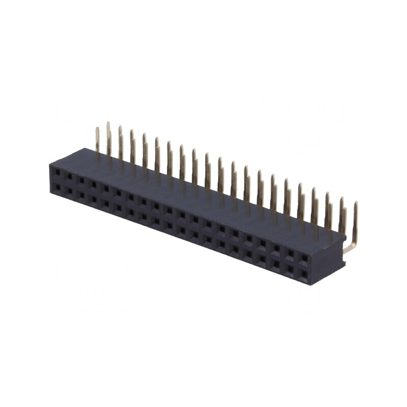 Conector şiruri pini soclu mamă 40 pini unghi 90° 2,54mm | Electronic-mag.ro | Componente Electronice Conector şiruri pini soclu mamă 40 pini unghi 90° 2,54mm | Electronic-mag.ro | Componente Electronice