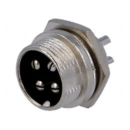 Conector Microfon Soclu Tată PIN 4 - Conector Profesional pentru Audio | Electronic-mag.ro | Componente Electronice