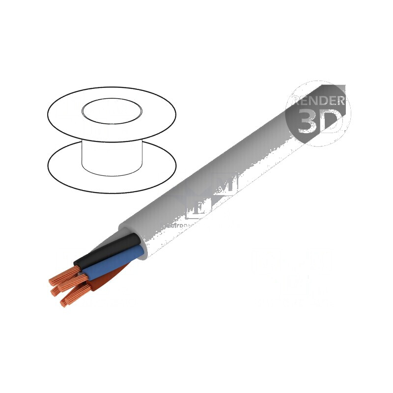 Cablu OB-500 2x0,5mm² Neecranat 300V/500V, Cu Litat Gri pentru Instalatii Electrice | Electronic-mag.ro | Componente Electronice