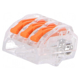 Bornă cu arc cu eliberare rapidă 0,2-4mm² 450V 32A pentru cablu | Electronic-mag.ro | Componente Electronice